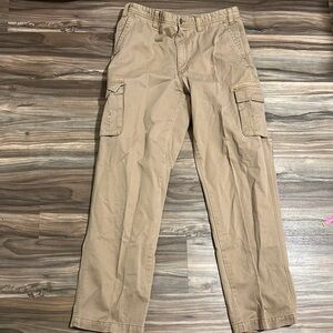 Eddie Bauer Mens 36x36 Cargo Utility Pants Khaki Outdoor Outfitter Loose Fit